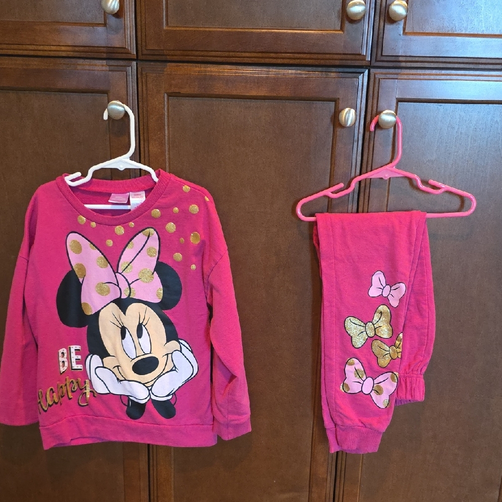 Disney Minnie Mouse Pink Kids Sweatsuit